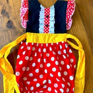 Gorgeous Minnie Mouse Little Bird Boutique Bubble. Size 24mths/2t